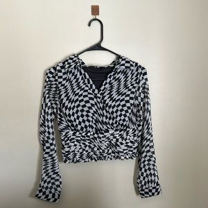 Checkered work blouse too